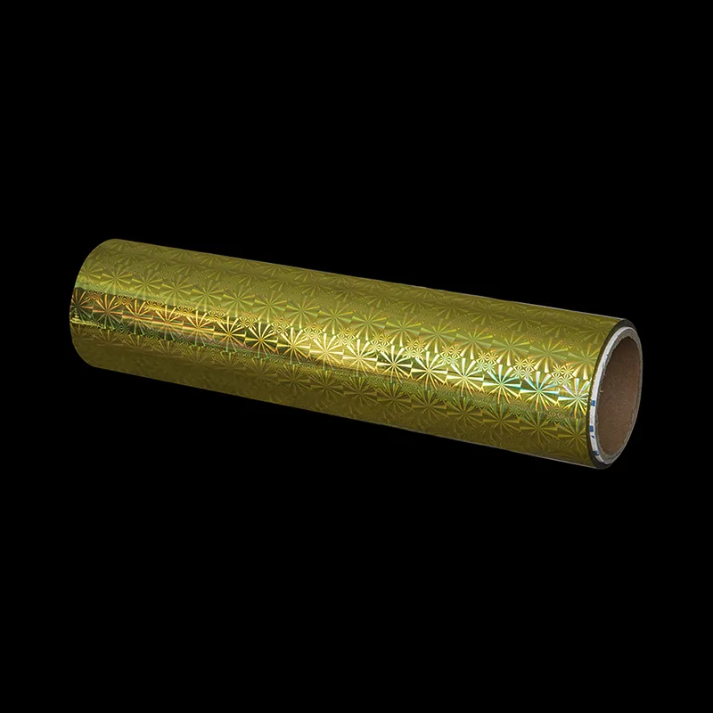Gold Snowflake Holographic Lamination Film